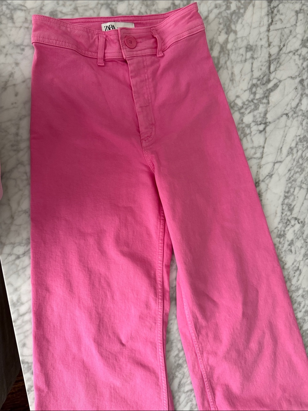 Zara Hot Pink Straight-Leg Jeans